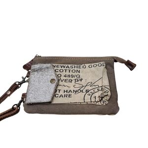 Myra Bag Leather Canvas Crossbody Bag